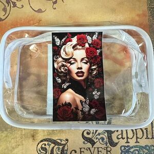 MARILYN MONROE ZIP UP BAG MAKEUP BAG TRAVEL BAG